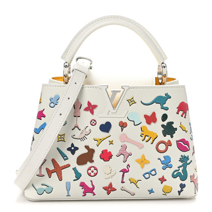 Louis Vuitton X VIK MUNIZ Taurillon Arty Capucines BB White Multicolor 1 of 10