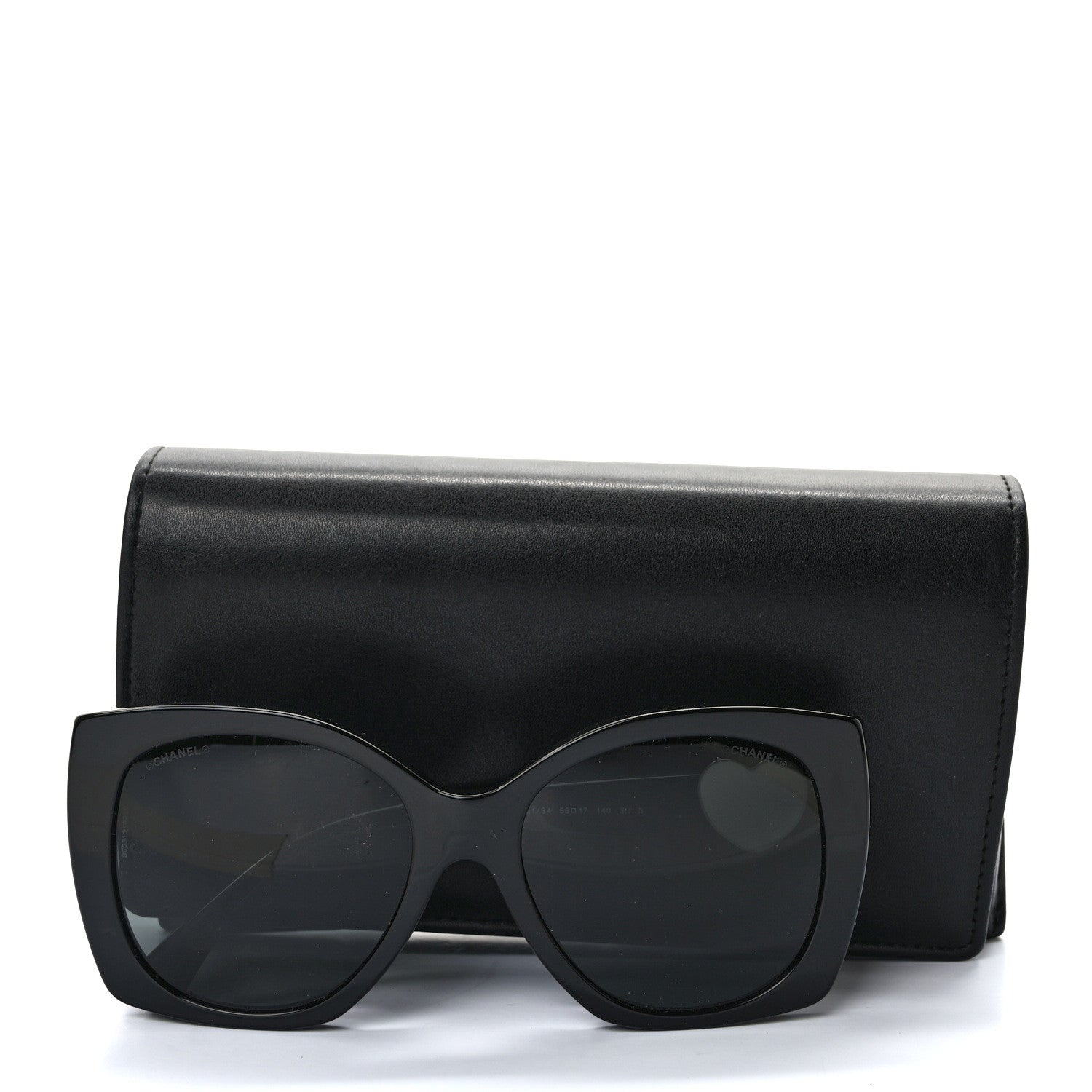 Chanel Acetate Square CC Heart Sunglasses 5519 Black 7 of 7