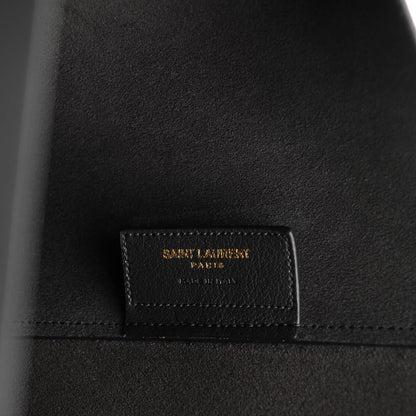 Saint Laurent Calfskin Large Shopping Tote Dark Grey 7 of 9