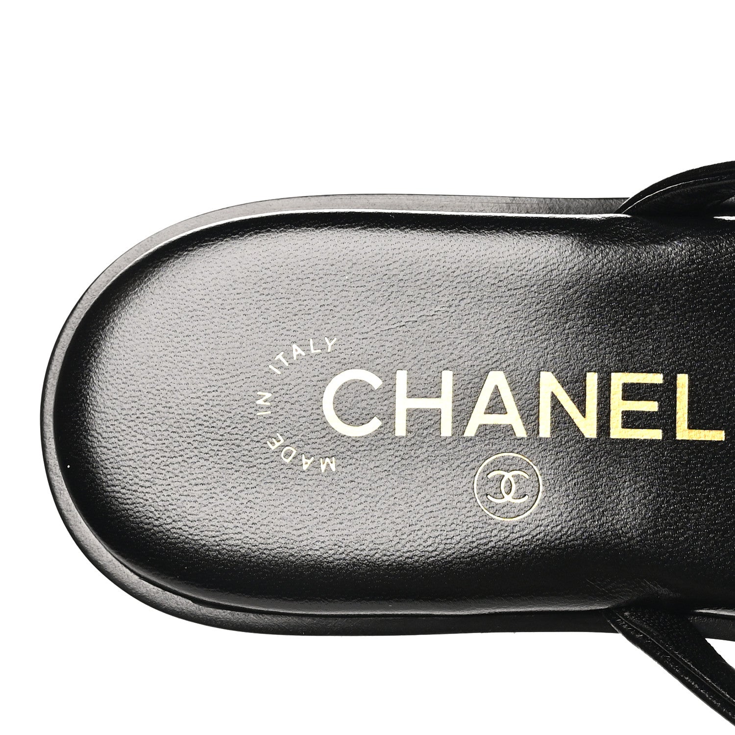 Chanel Goatskin CC Times Square Thong Sandals 37 Black 7 of 10