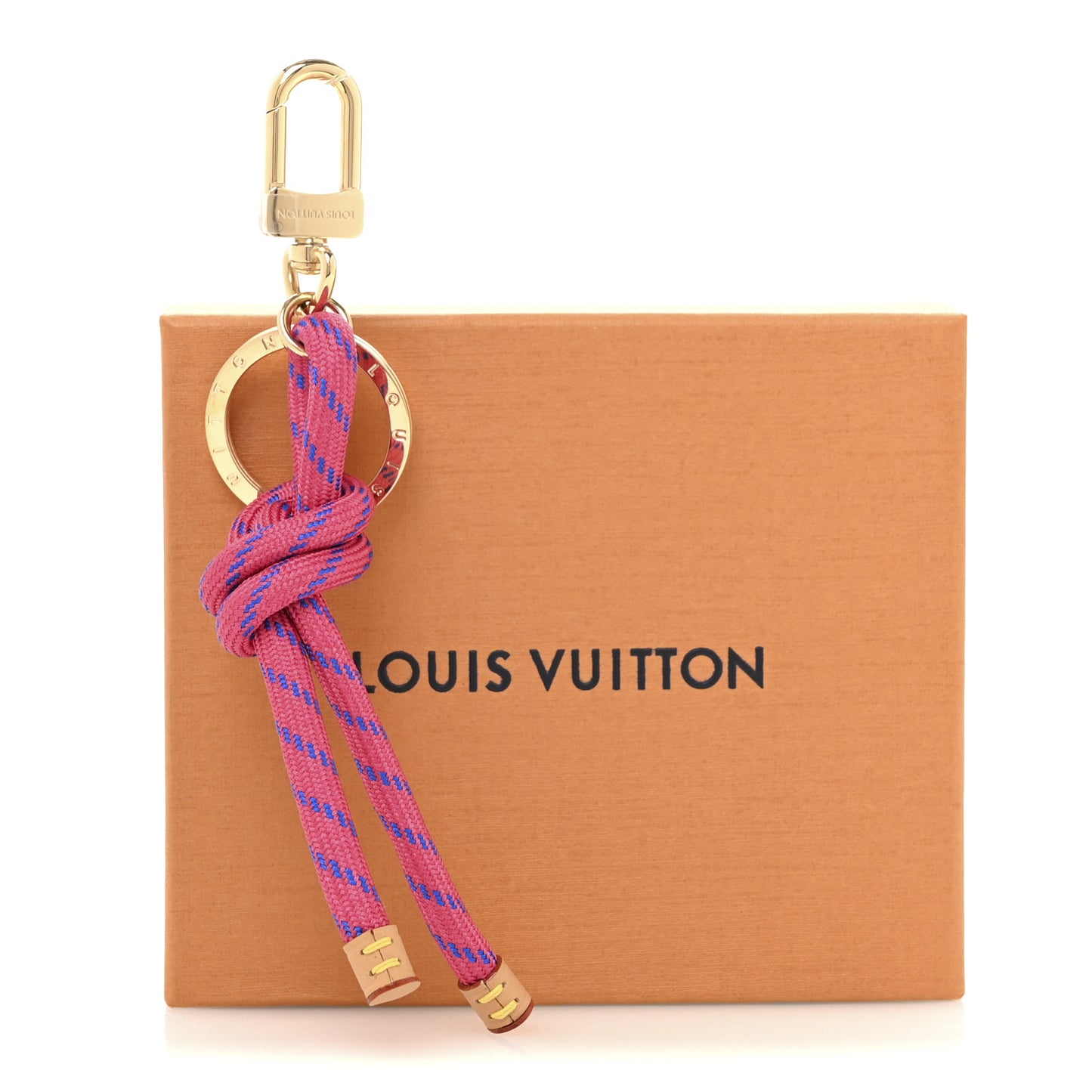 Fabric Rope Bag Charm Key Holder Pink