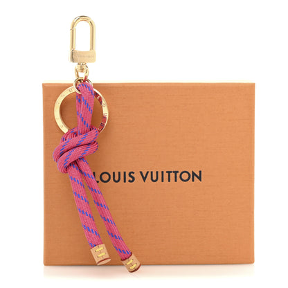 Louis Vuitton Fabric Rope Bag Charm Key Holder Pink 4 of 4