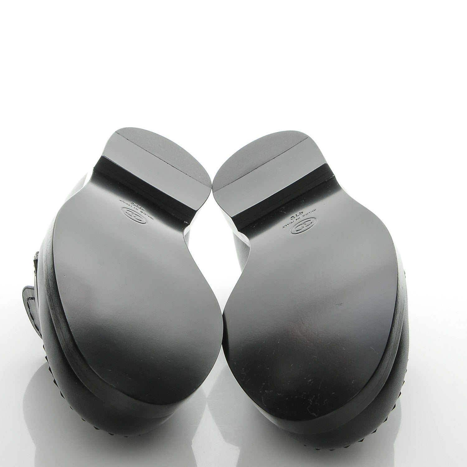 Chanel Shiny Calfskin CC Loafers 41 Black 5 of 8