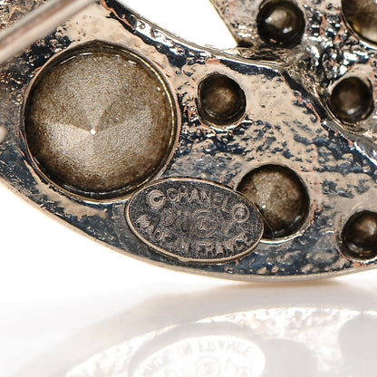 Chanel Crystal Large CC Brooch Silver 4 of 4