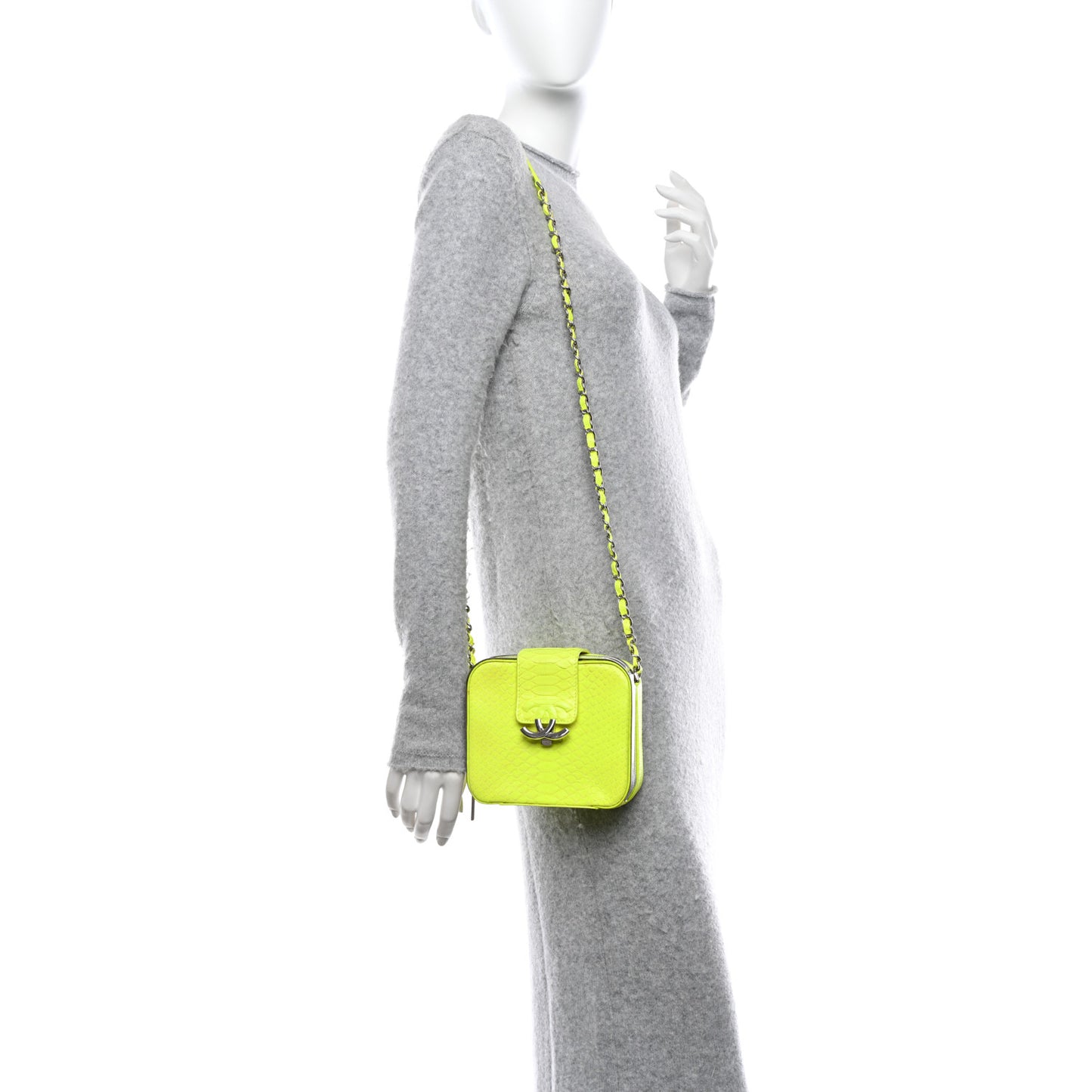 Snakeskin Mini CC Box Camera Bag Yellow