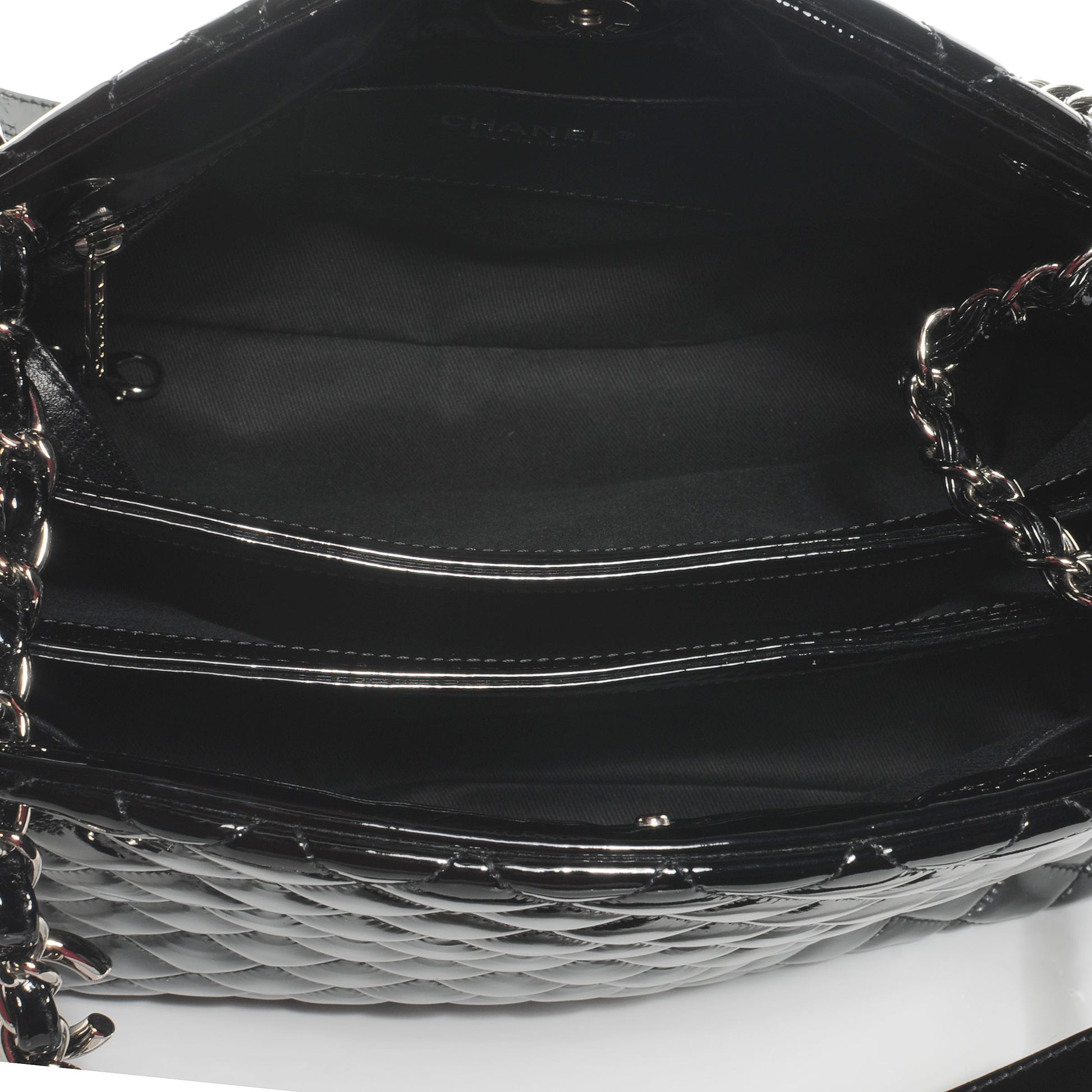 Chanel Patent Leather Large Just Mademoiselle Black 4 of 6