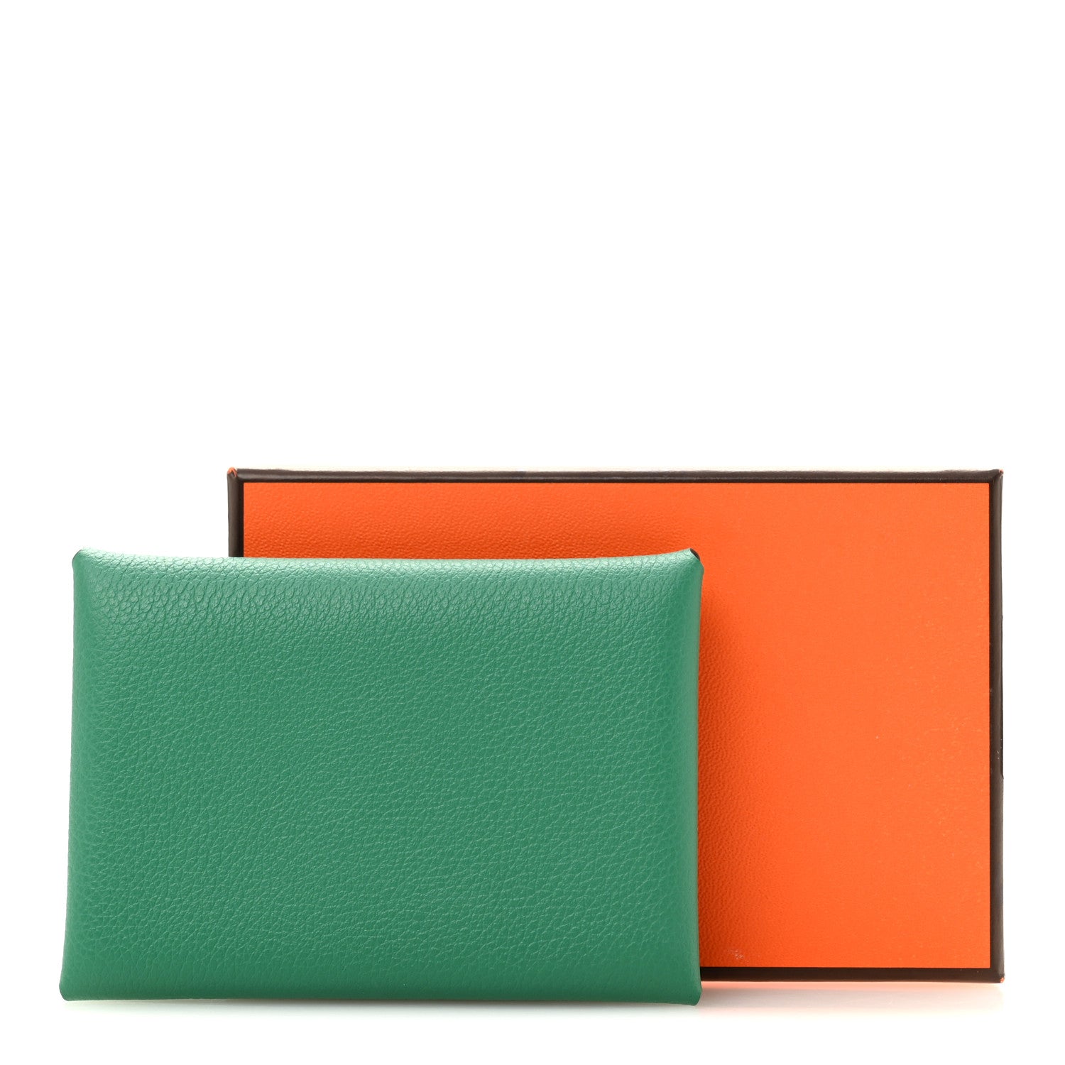 Hermes Evercolor Calvi Duo Card Case Vert Vertigo 1890760