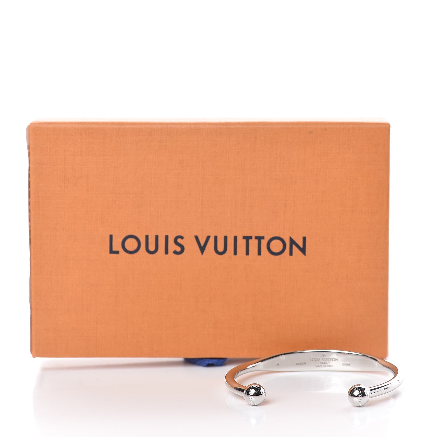 Louis Vuitton Brass Monogram Jonc Cuff M Silver 4 of 4