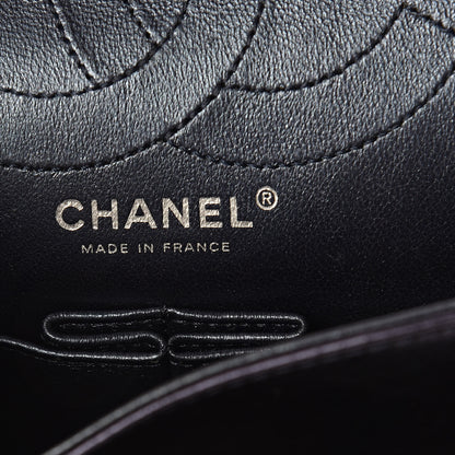 Chanel Metallic Aged Calfskin 2.55 Reissue 225 Flap Dark Navy Blue 6 of 10