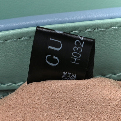 Gucci Calfskin Matelasse Diagonal Small GG Marmont Shoulder Bag Multicolor Pastel 8 of 11