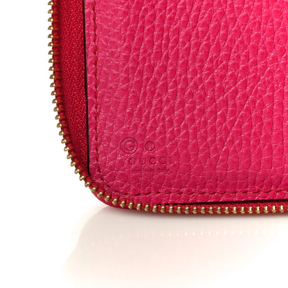 Gucci Pebbled Calfskin Zip Around Wallet Pink 6 of 20
