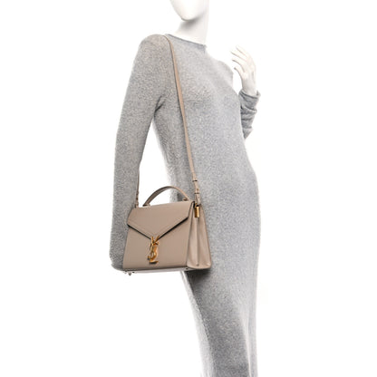 Saint Laurent Grain de Poudre Medium Classic Monogram Cassandra Top Handle Dark Beige 3 of 9