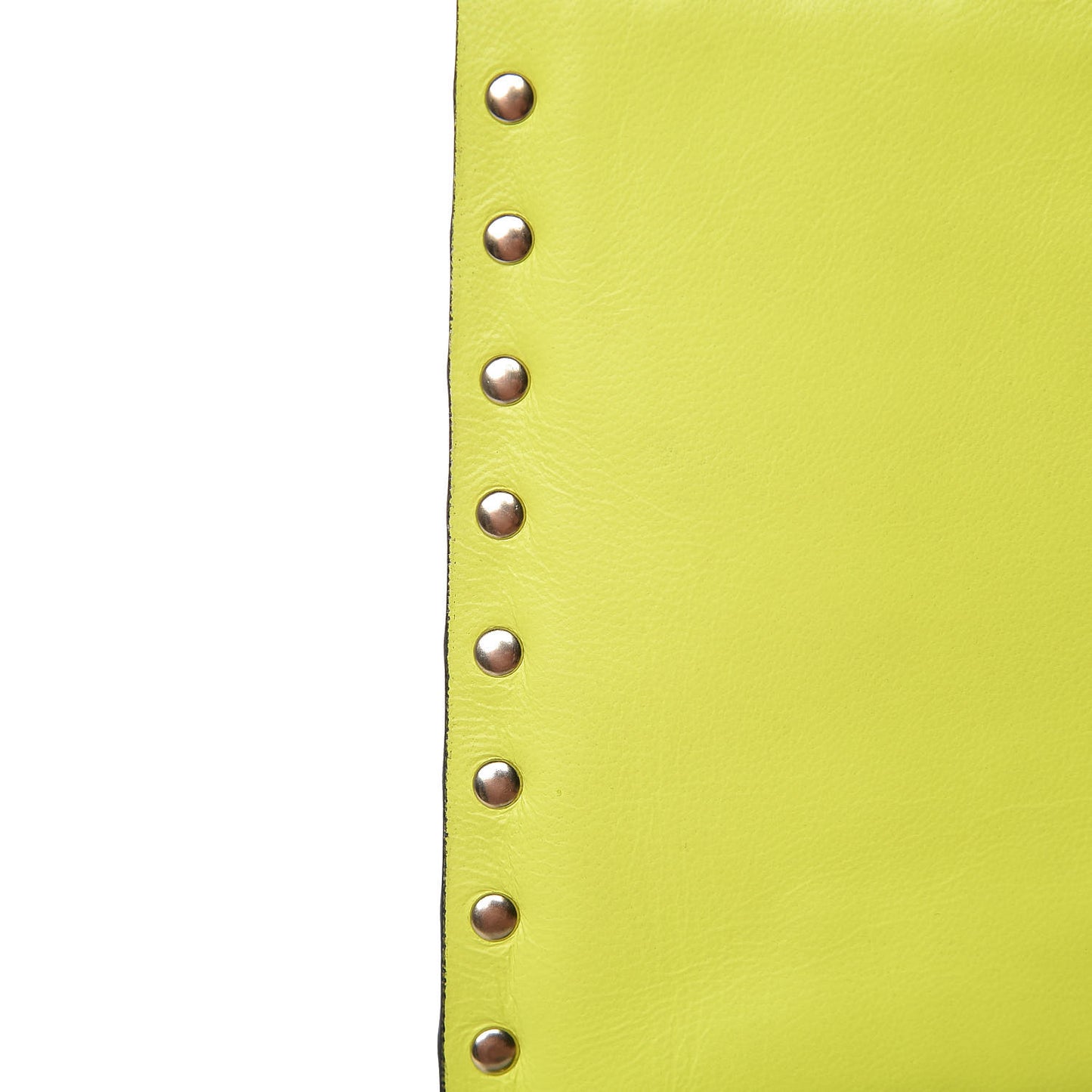 Nappa Canvas Camouflage Rockstud Wristlet Clutch Yellow Fluo Green