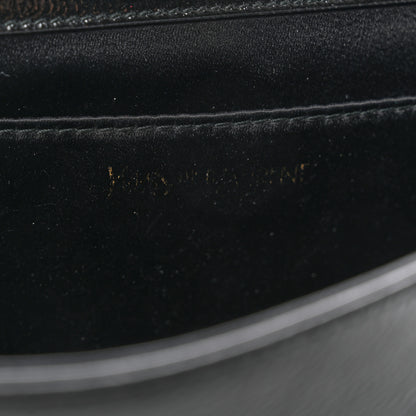 Saint Laurent Textured Patent Monogram Large Belle De Jour Clutch Black 7 of 7