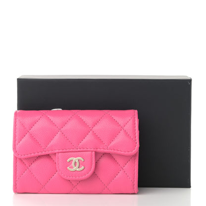 Chanel Caviar Quilted Flap Card Holder Wallet Pink 9 of 9