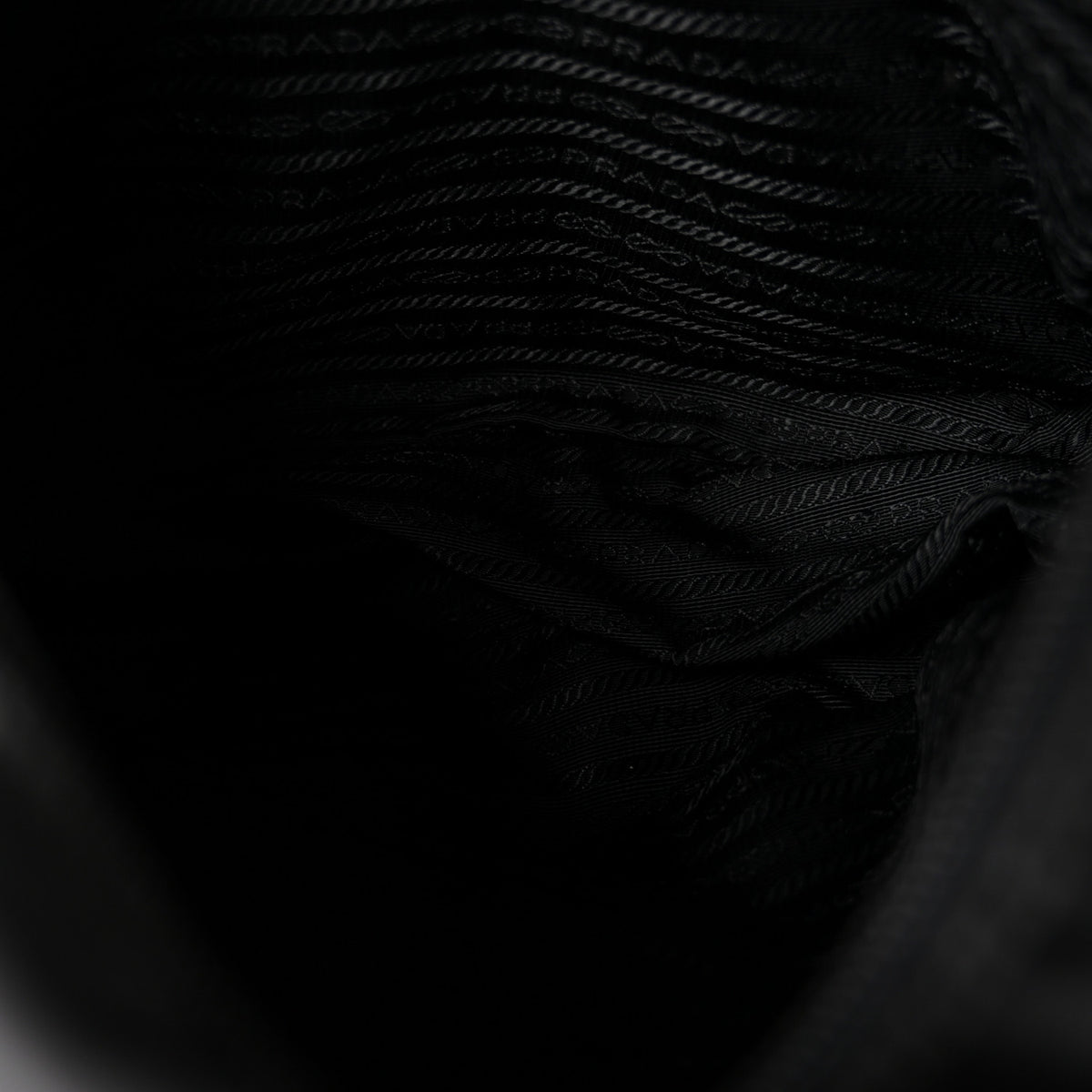 Re-Nylon Vela Saffiano Pocket Double Zip Shoulder Bag Black