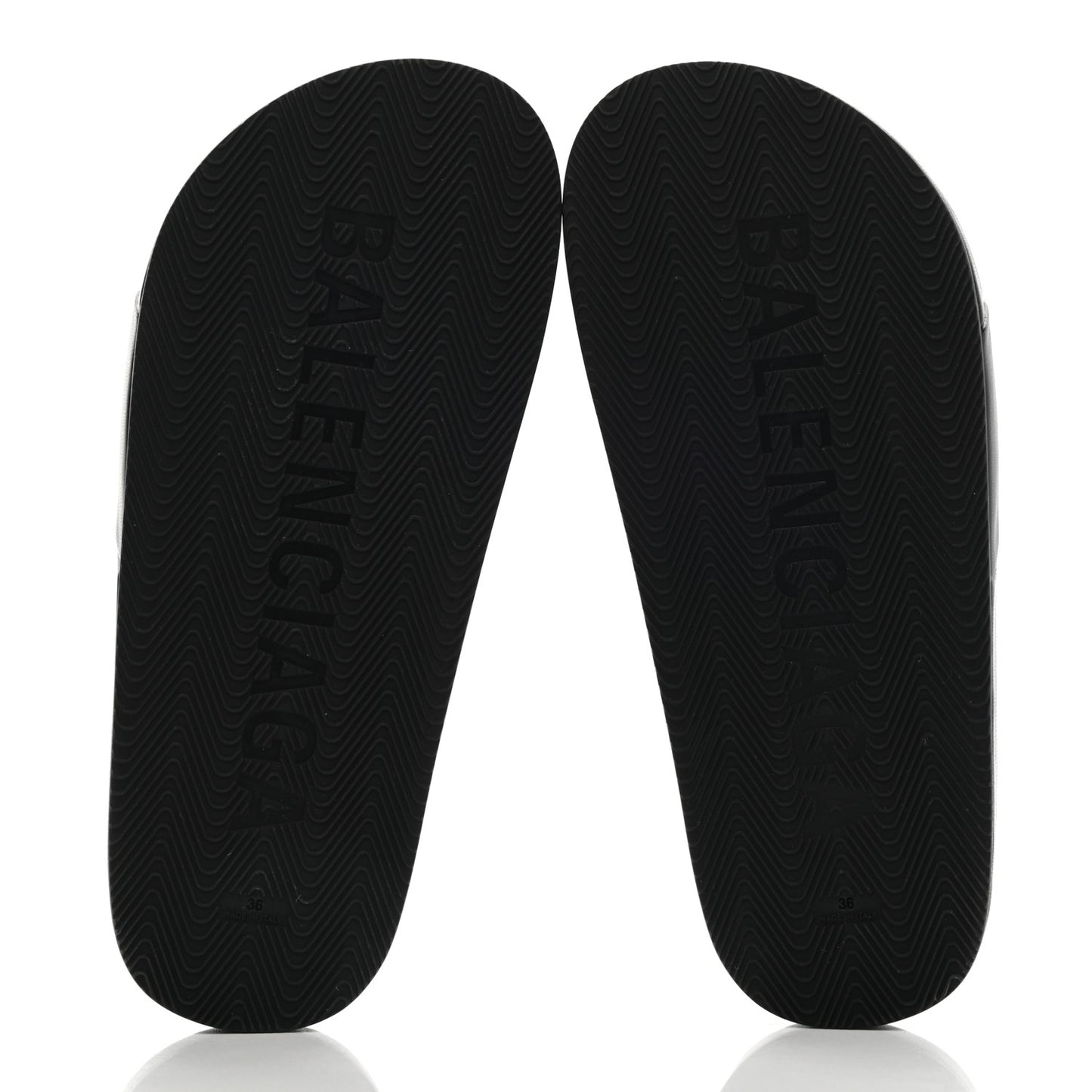 Nappa Pool Slide Sandals 36 Black