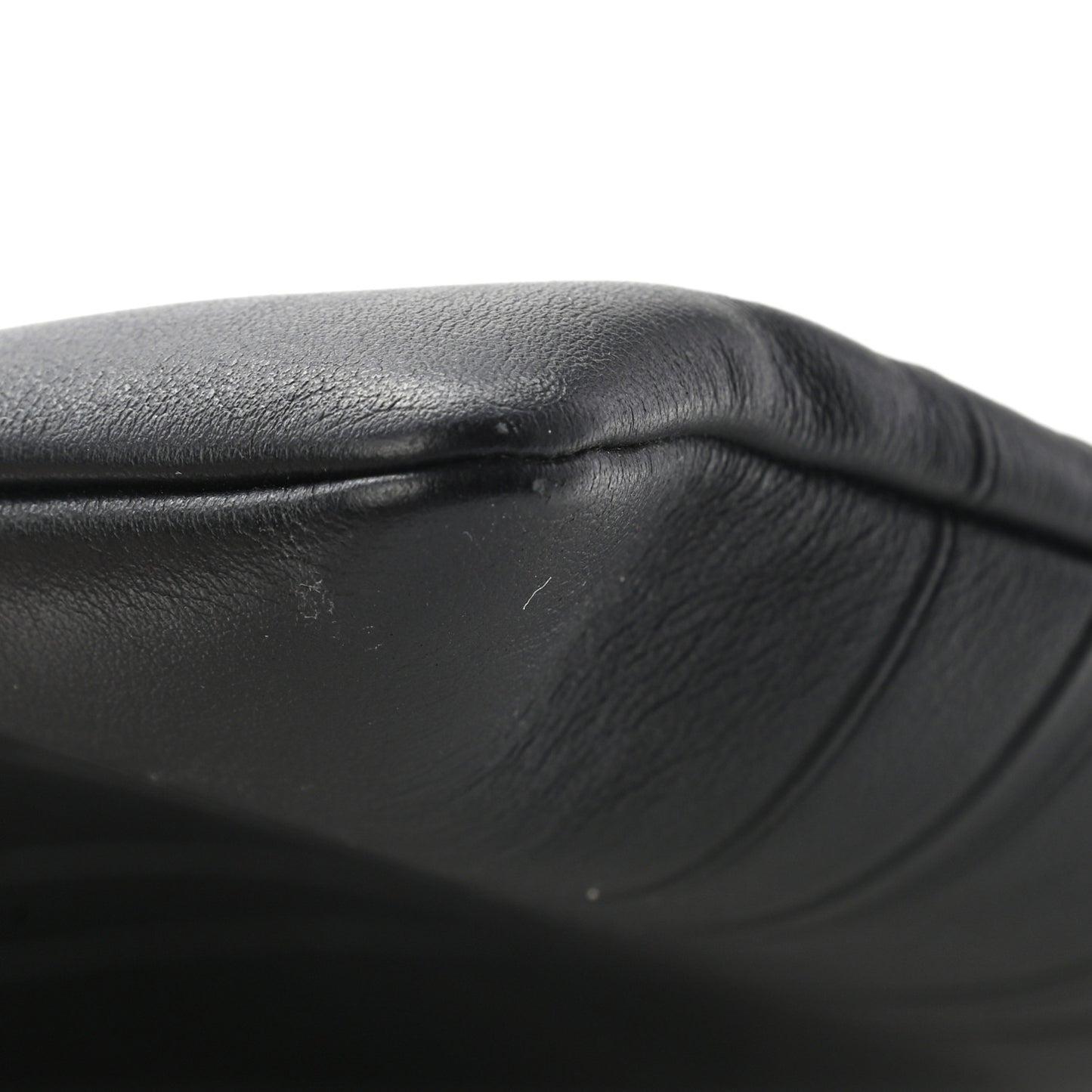 Calfskin Medium Diordouble Zip Pouch Black