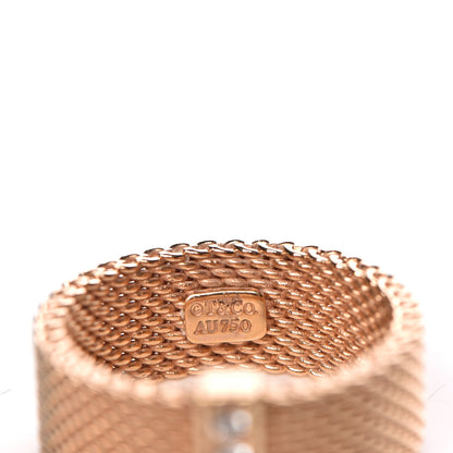 Tiffany 18K Rose Gold 4 Diamond Somerset Ring 4.25 4 of 5