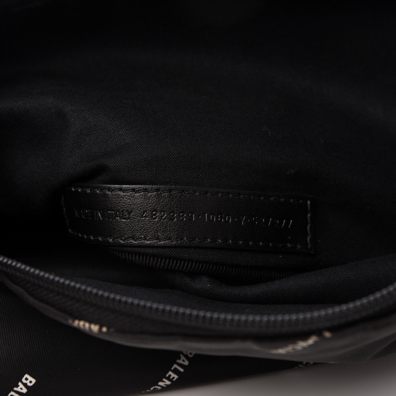 Balenciaga Twill Nylon Allover Logo Explorer Beltpack Black White 9 of 14