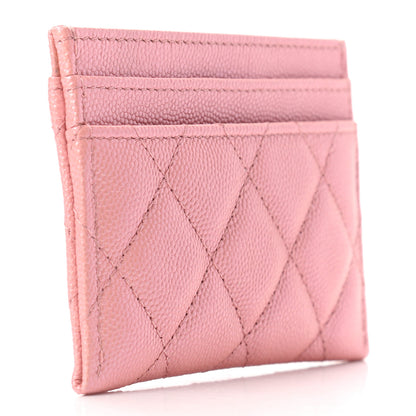Chanel Iridescent Caviar Quilted Card Holder Rose Pink 3 of 8