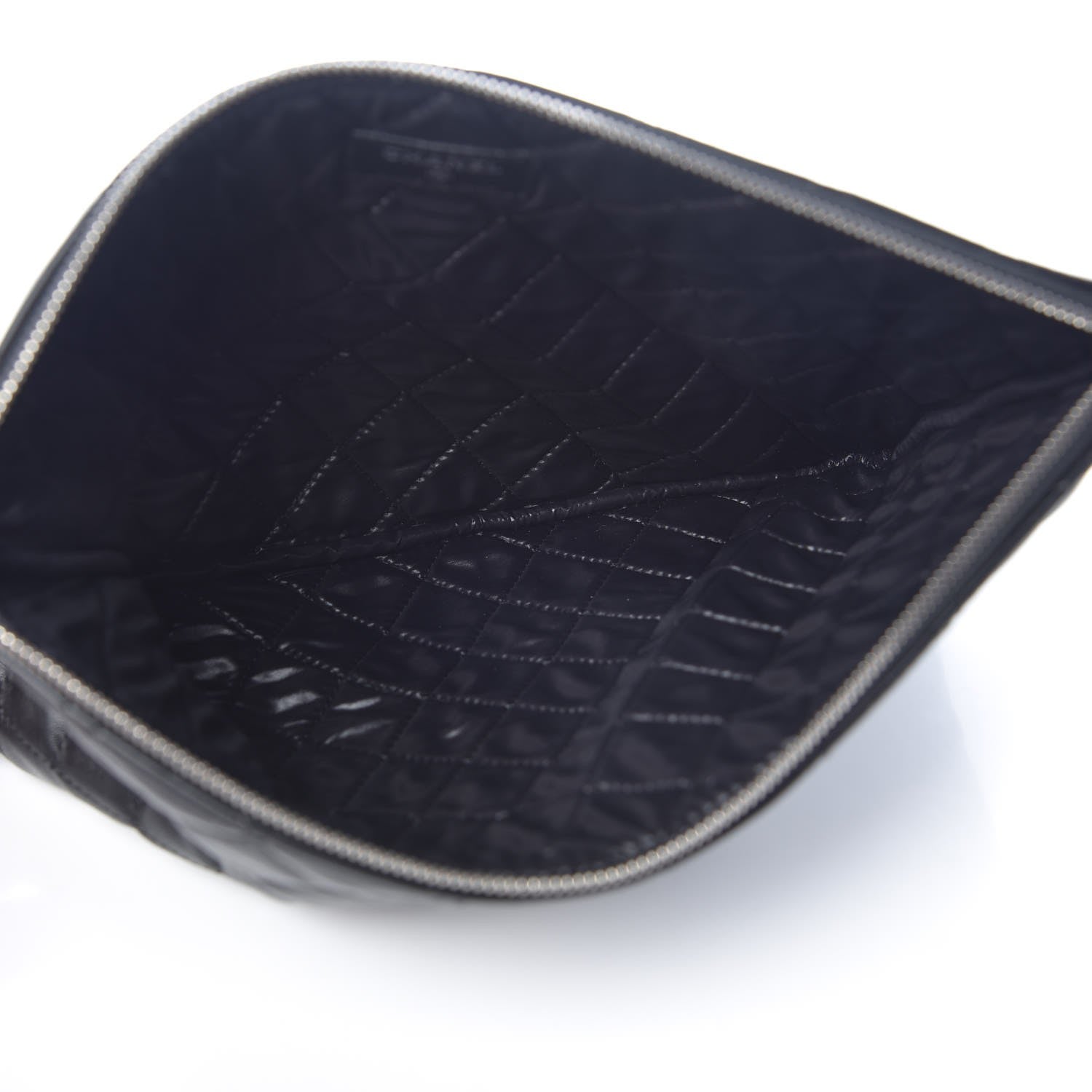 Chanel Lambskin Quilted Medium Cosmetic Case Black 5 of 9
