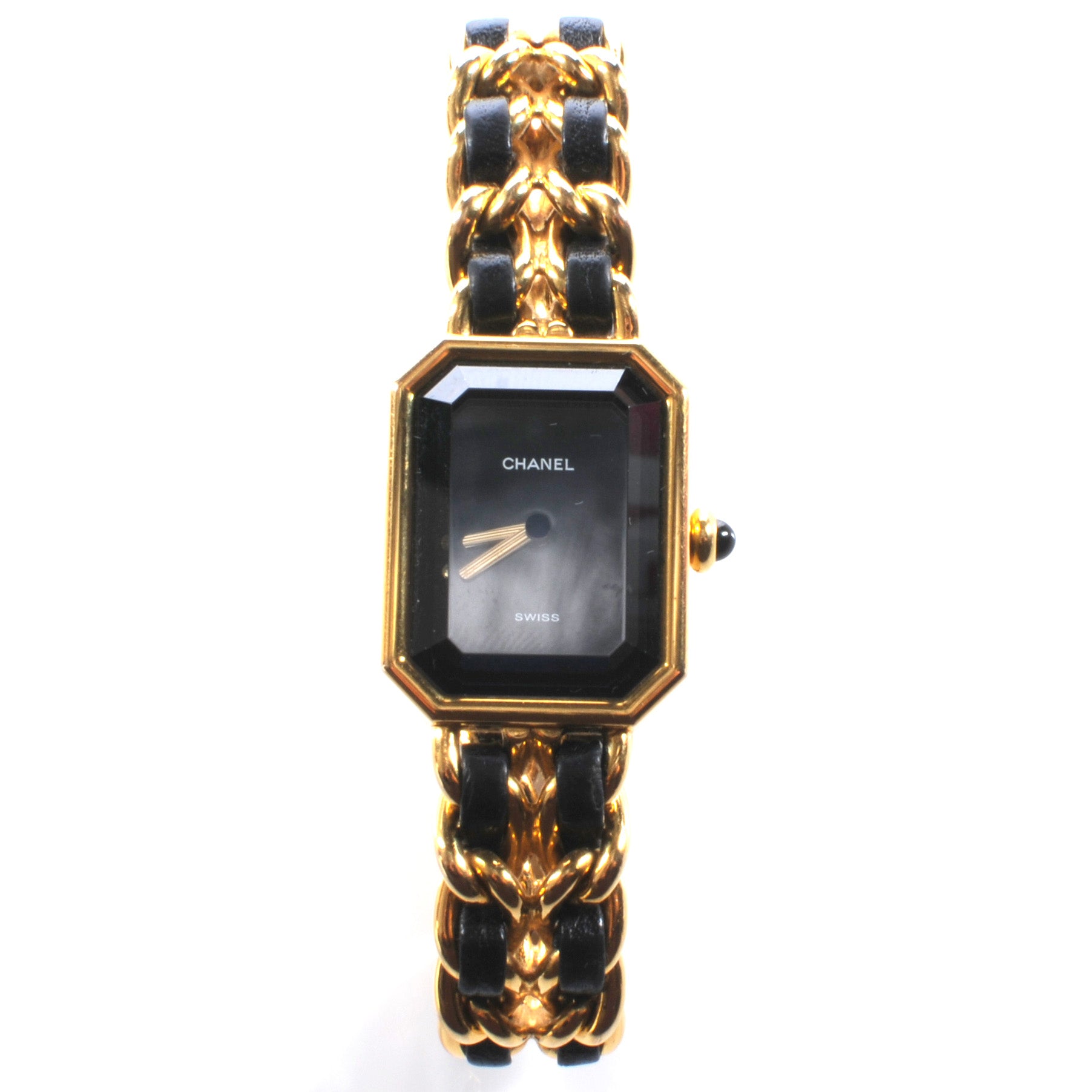 Chanel Stainless Steel Lambskin 20mm Chain Premiere Quartz Watch Gold M 1 of 6