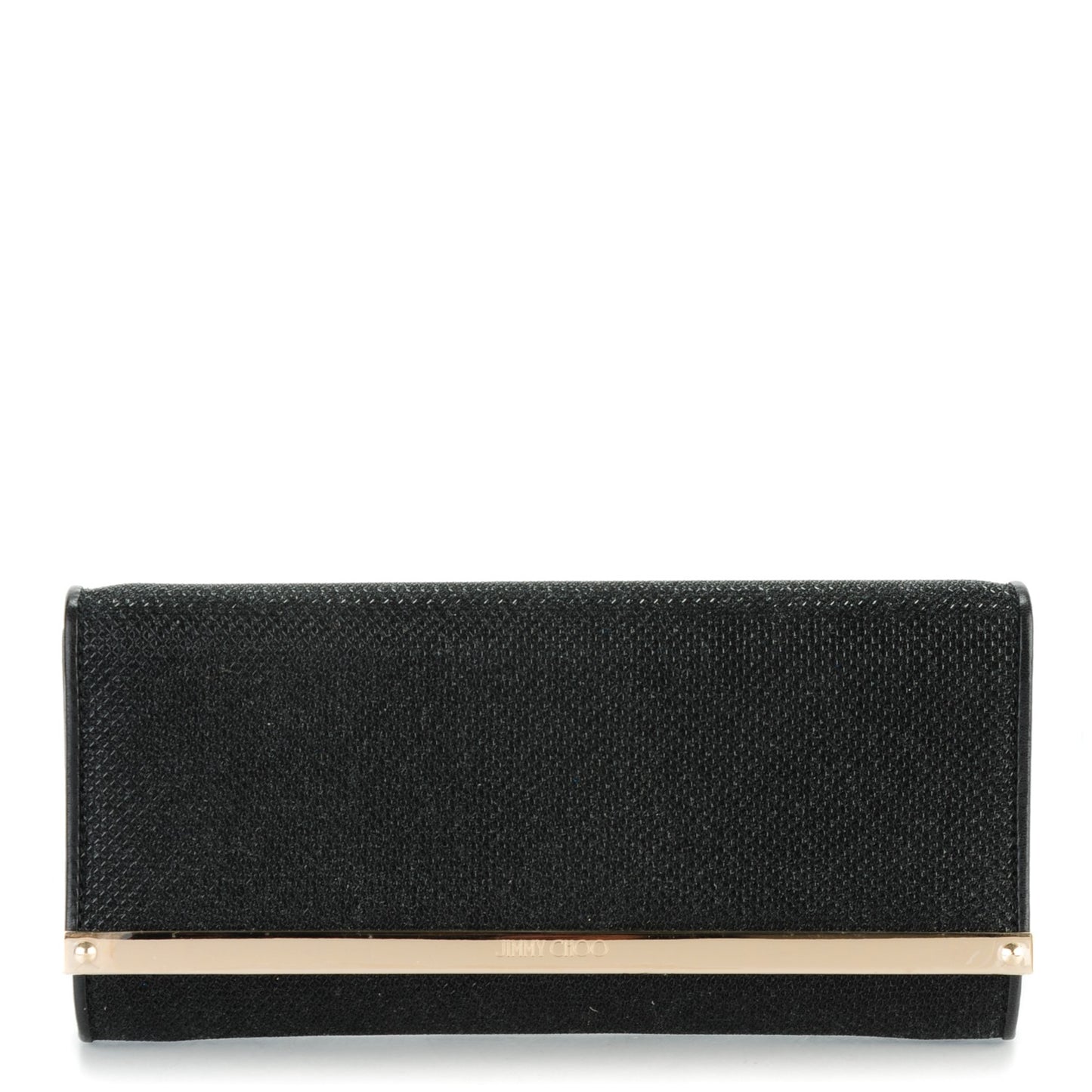 Glitter Lame Milla Wallet on Chain Black