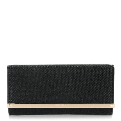 Jimmy Choo Glitter Lame Milla Wallet on Chain Black 1 of 6