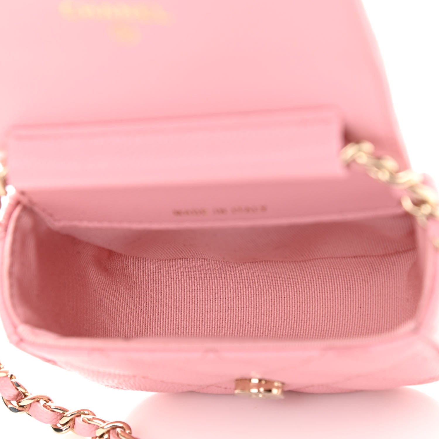 Chanel Caviar Quilted Mini Clutch With Chain Pink 5 of 12
