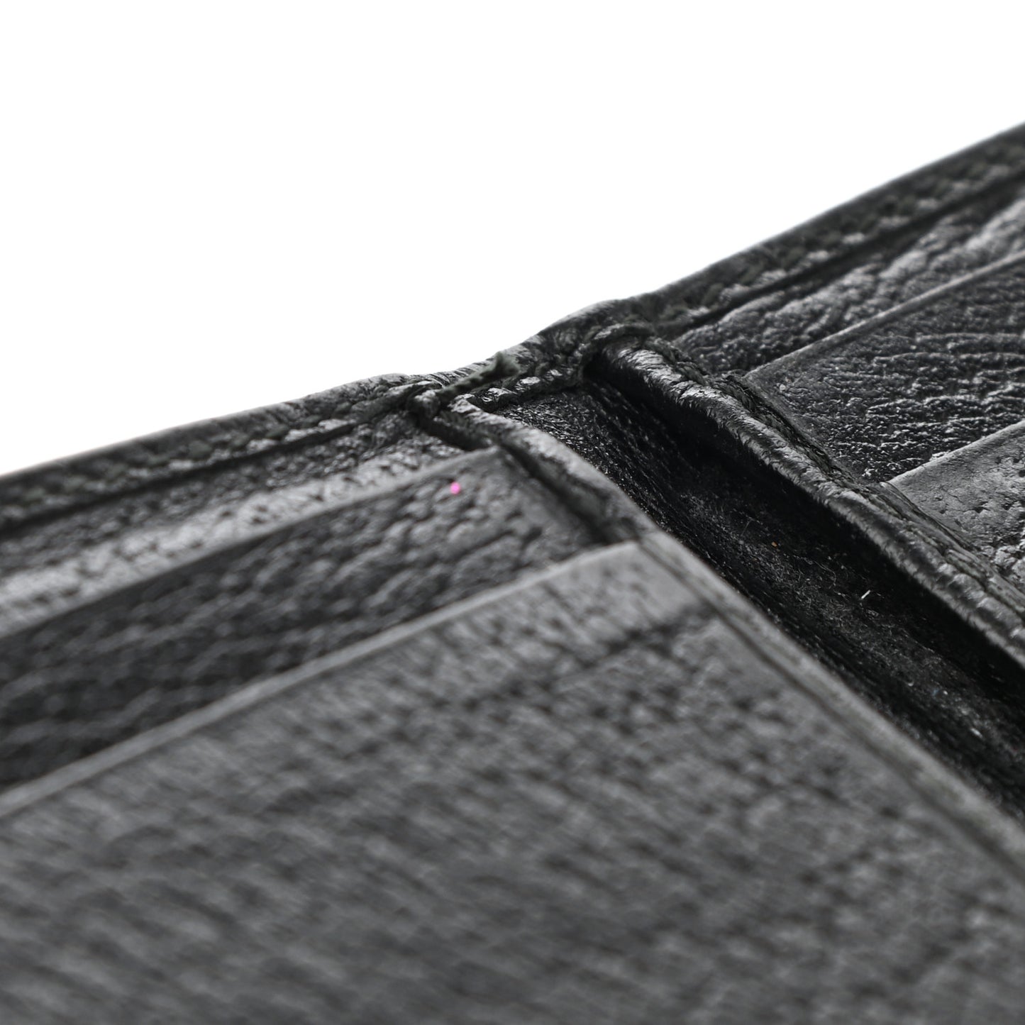 Calfskin Boar Effect GG Marmont Bi-Fold Wallet Black