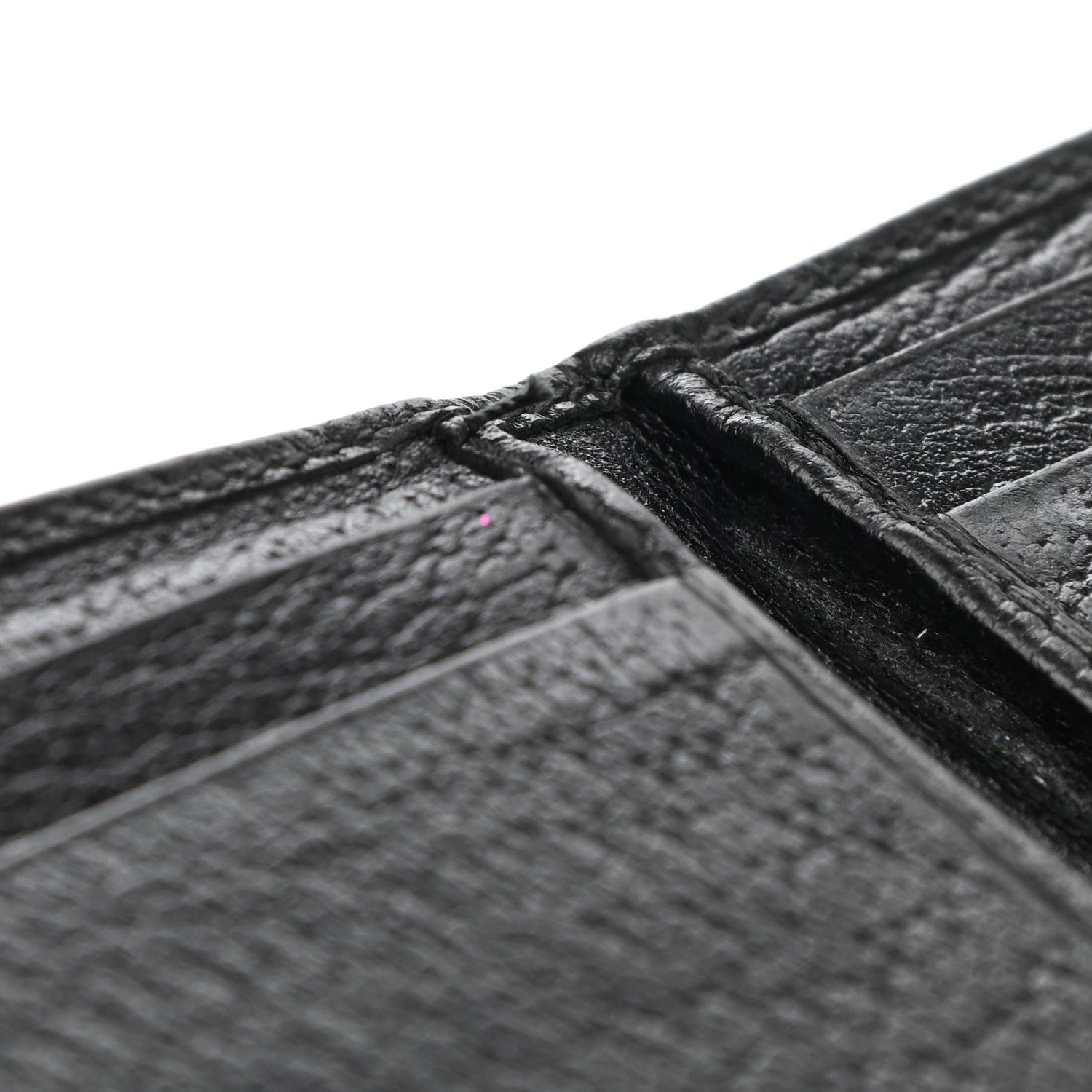 Gucci Calfskin Boar Effect GG Marmont Bi-Fold Wallet Black 8 of 12