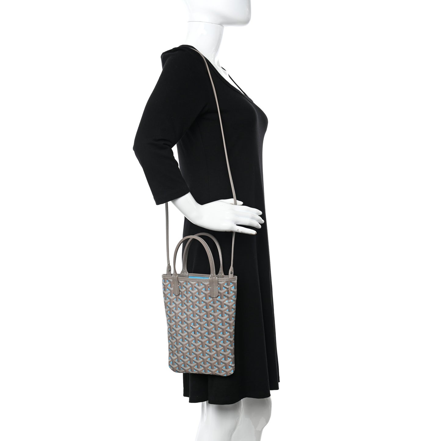 Goyardine Poitiers Claire Voie Tote Grege Turquoise