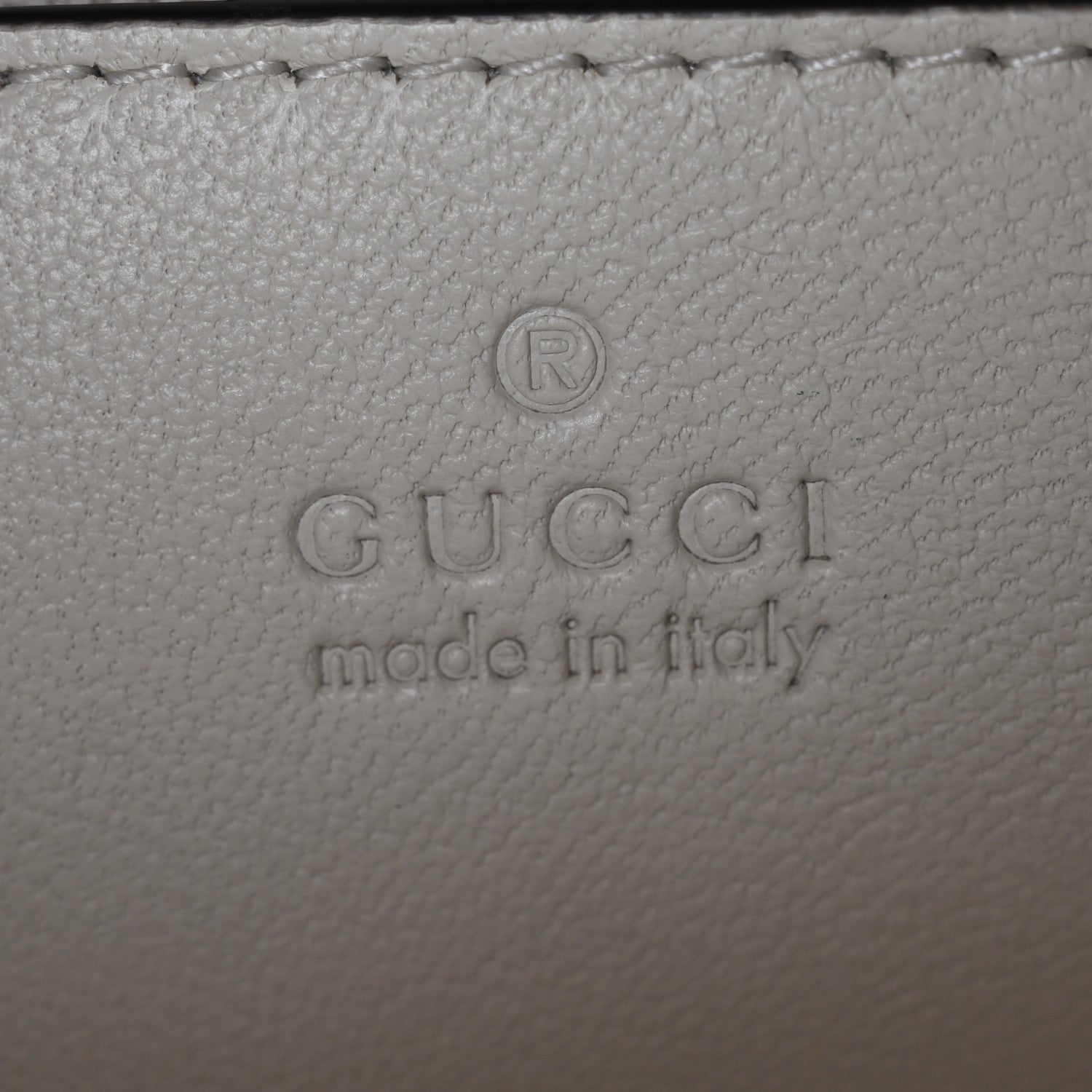 Gucci Sakai Be Green Calfskin Diagonal Stitched Blondie Top Handle Bag Mystic White 6 of 10