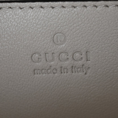 Gucci Sakai Be Green Calfskin Diagonal Stitched Blondie Top Handle Bag Mystic White 6 of 10