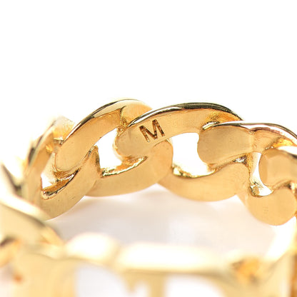 Christian Dior Metal Danseuse Etoile Chain Ring M Gold 5 of 5