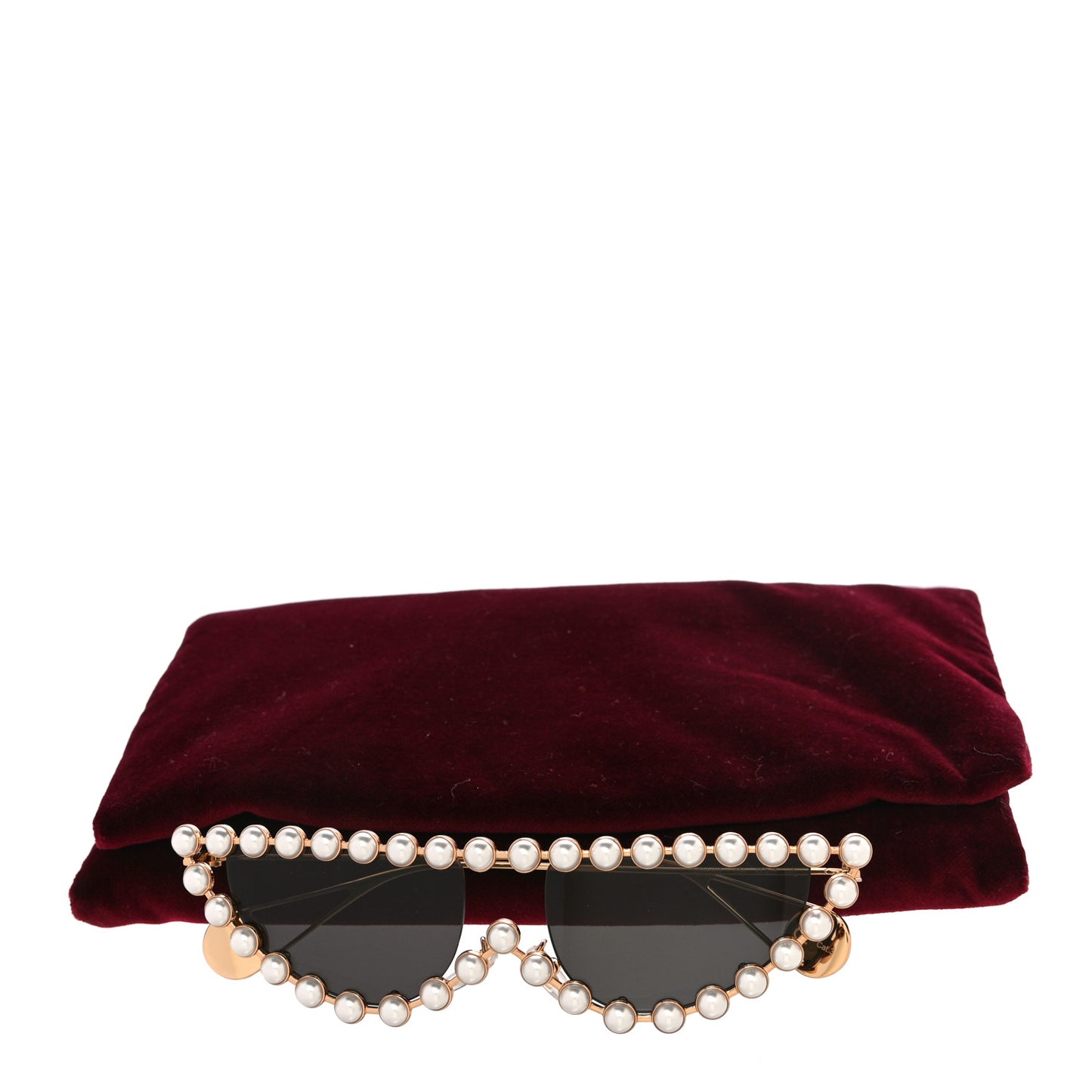 Metal Pearl Cat Eye Sunglasses GG0364S Gold