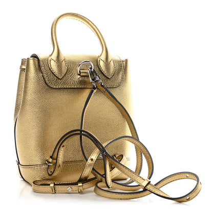 Louis Vuitton Metallic Calfskin Lockme Mini Backpack Gold 2 of 4
