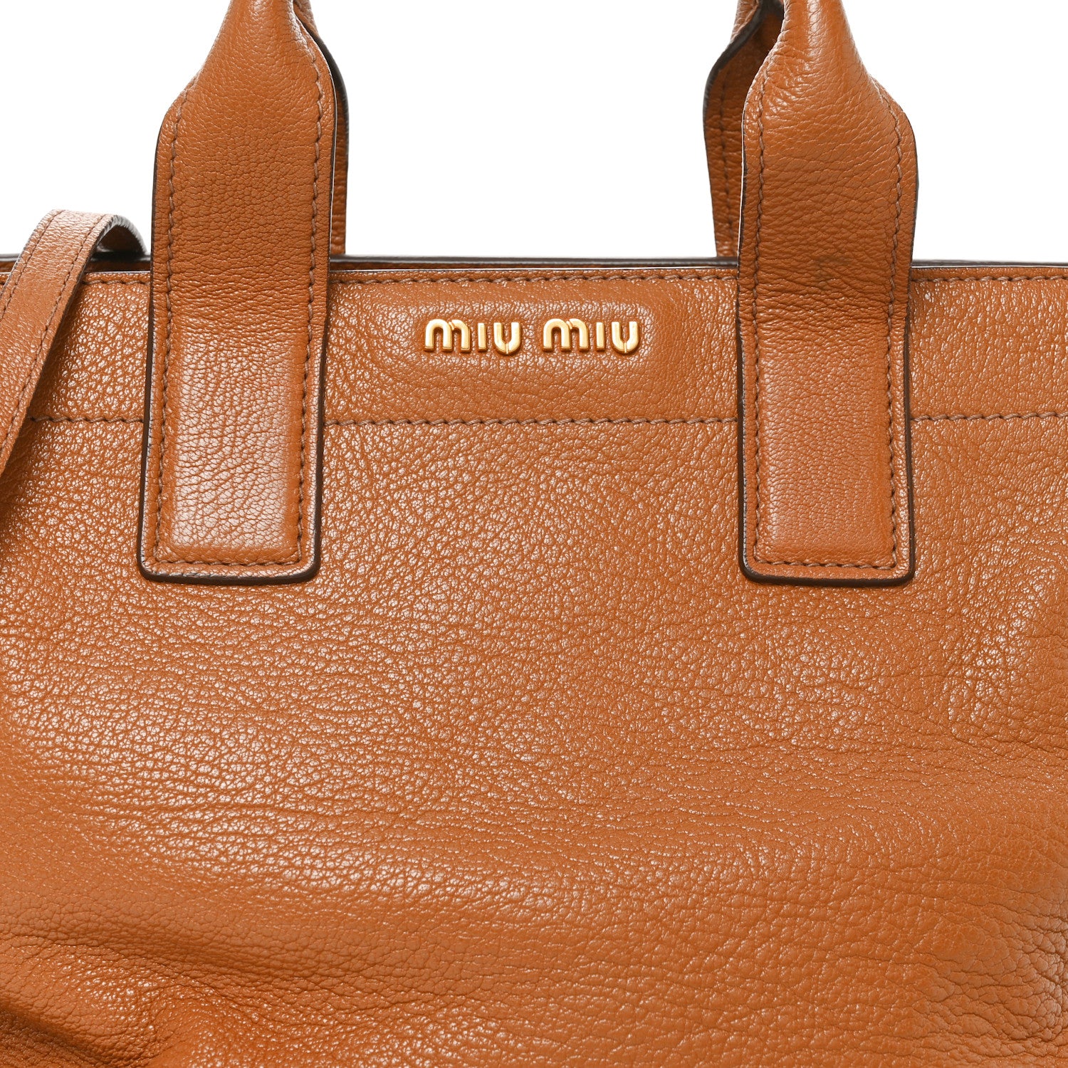 Miu Miu Goatskin Madras Bauletto Cuoio 1926410 – FASHIONPHILE