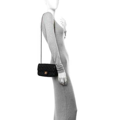 Chanel Lambskin Quilted Mini Rectangular Pearl Crush Flap Black 2 of 10