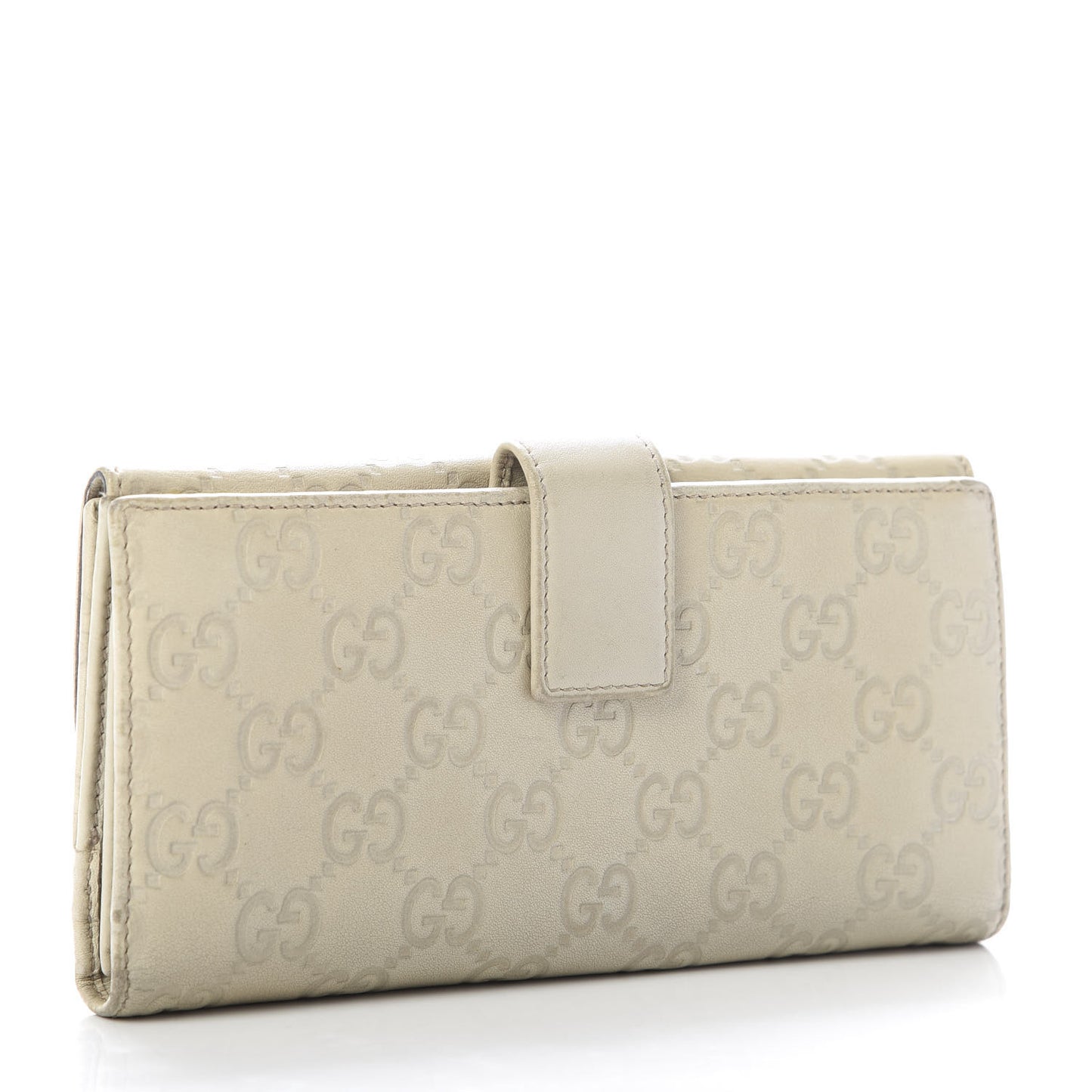 Guccissima Horsebit Continental Wallet Ivory