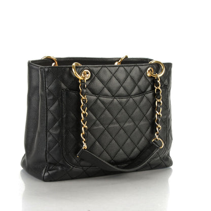 Chanel Caviar Quilted Grand Shopping Tote GST Black 3 of 8