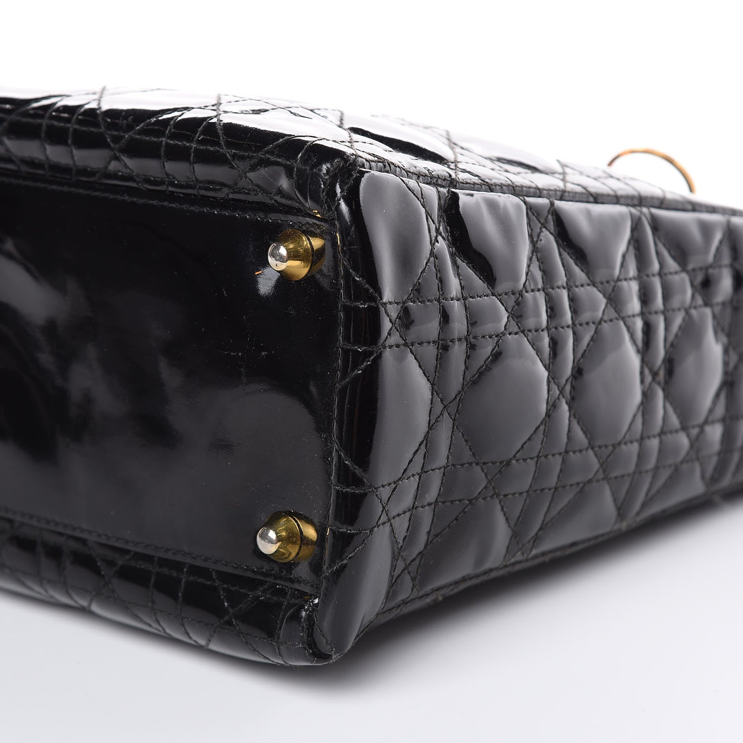 Christian Dior Patent Cannage Large Lady Dior Black 9 of 16