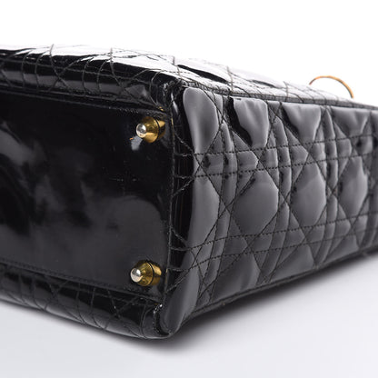 Christian Dior Patent Cannage Large Lady Dior Black 9 of 16