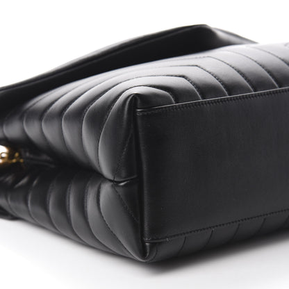 Saint Laurent Calfskin Y Quilted Monogram Medium Loulou Chain Satchel Black 6 of 11