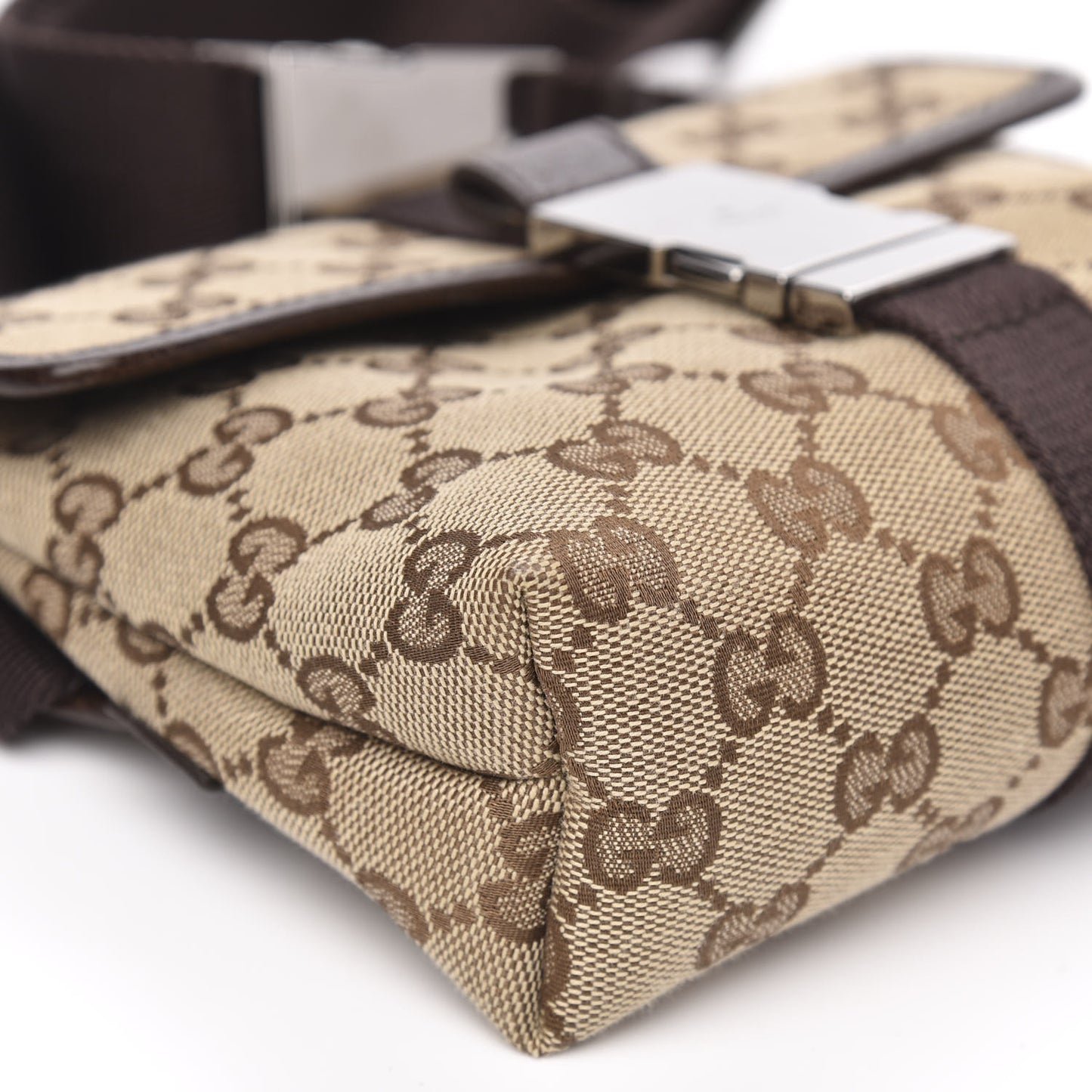 Monogram Waist Pouch Bag Dark Brown