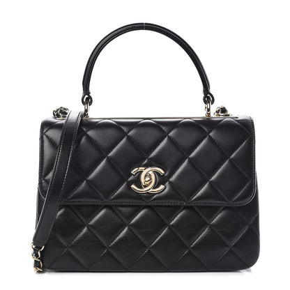 Chanel Lambskin Quilted Small Trendy CC Dual Handle Flap Bag Black 1 of 10