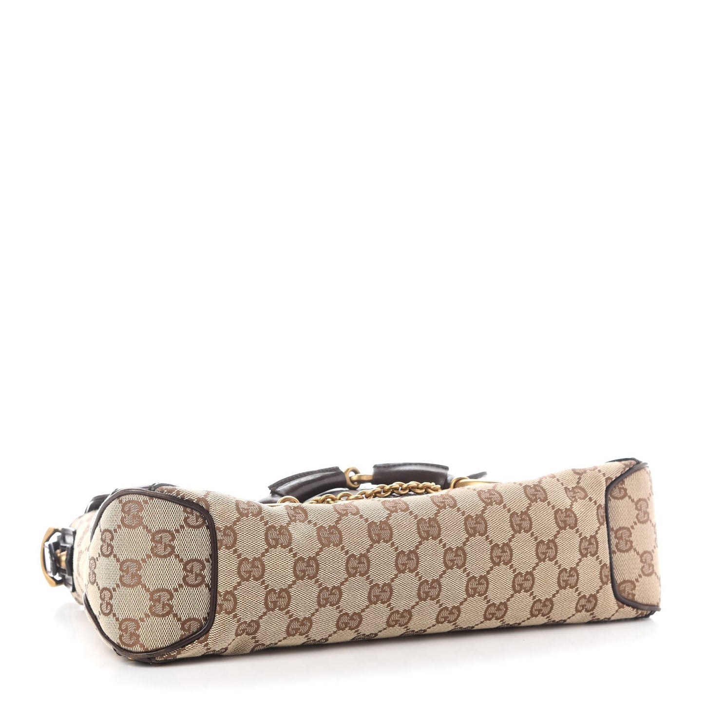 Monogram Horsebit Chain Studded Flap Brown