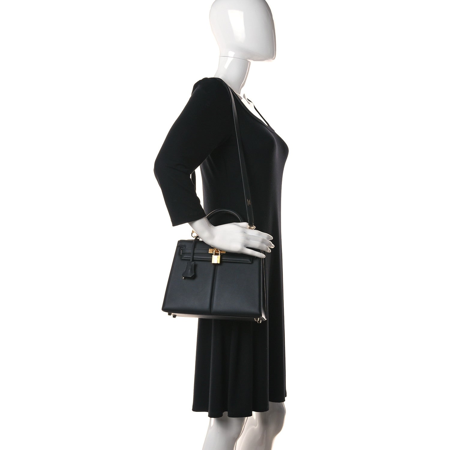 Hermes Swift Kelly Padded Sellier 25 Black 2 of 13