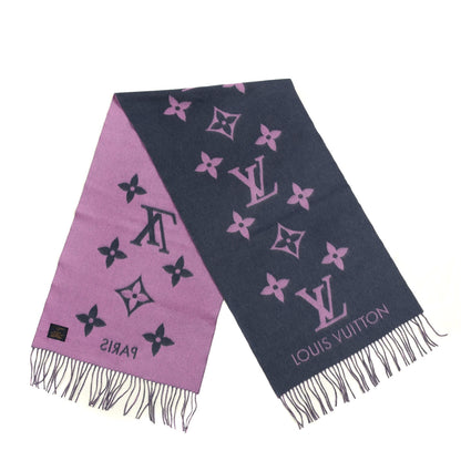 Louis Vuitton Cashmere Monogram Reykjavik Scarf Purple Pink 2 of 3